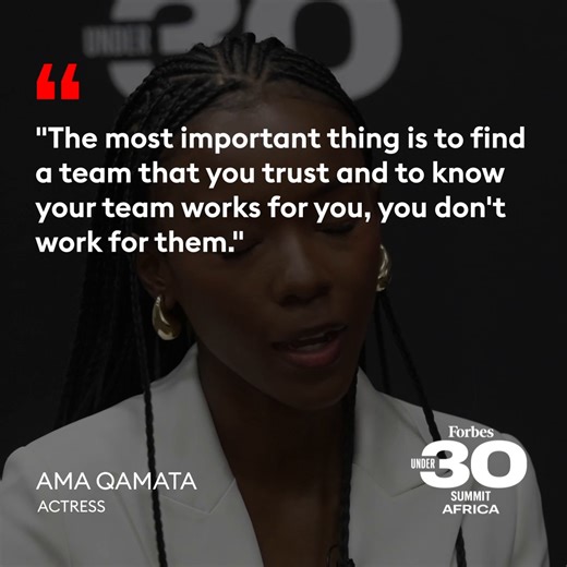 Actress Ama Qamata spoke about the entertainment business in Africa at the 2024 #Under30Africa Summit. | Forbes