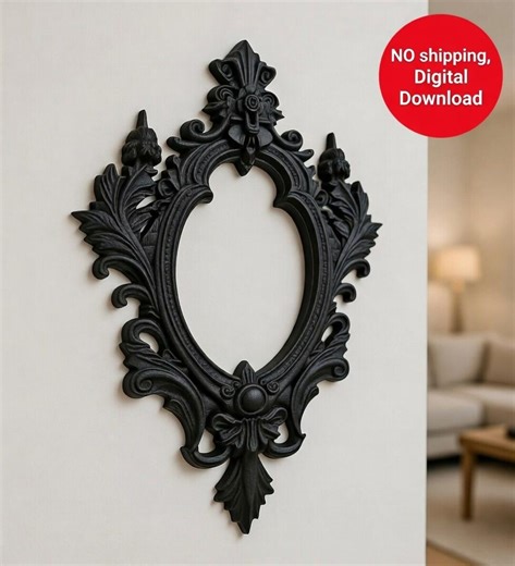 Gothic Picture Frame STL File, Vintage Decor, 3D Print Files, Gothic Frame - Etsy