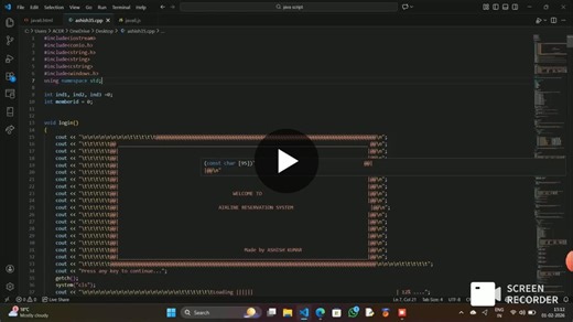 C++ Airline Reservation System with OOP Concepts | Ashish Kumar posted on the topic | LinkedIn