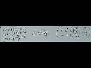 Décomposition de Cholesky