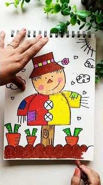 part 3 #stepbystep #howtocolor #scarecrow #artandcraft #howtodraw