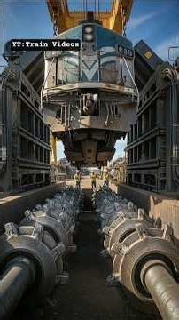 Unbelievable! Giant Machine Shreds an Entire Locomotive in Seconds #train #railway #locomotive