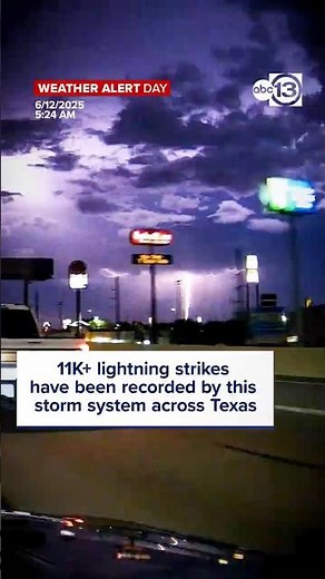11K+ lightning strikes recorded by this storm system across Texas