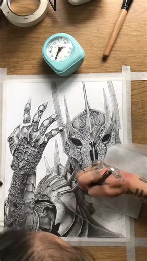 My #sauron drawing from 2021! #lotr #lordoftherings #tolkien #drawing #painting