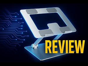 Review - Amazon Basics Sturdy and Portable Ergonomic Laptop Stand for Desk, Adjustable Ri
