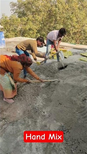Concrete Hand Mix I Manual Mix I Afroz Civil #concrete #construction