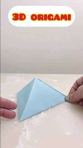 How to Make 3D Origami Triangle | Easy Paper Craft #euphoricartandorigami