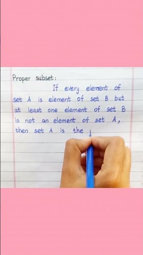 Define Proper Subset #shorts