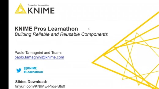 1.KNIME专家学习马拉松：构建可靠和可重用的组件 - 主会场