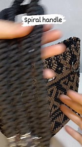 Spiral handle for macrame bag #handmade #crochet #macrame #fyp | Elly Elsi