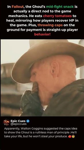 The Ghoul Just Recovered HP IRL! 🍅💀 #Fallout #GamingFacts #Shorts