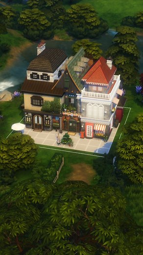 Three tiny, cozy Sims 4 townhouses (no CC). 💚 #sims #thesims4 #simsbuild #simsta #cozy | ABNewcrest Builds