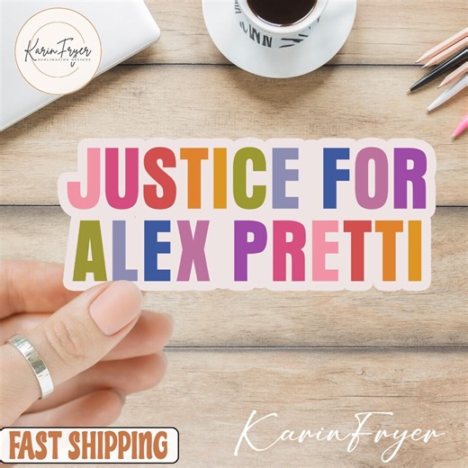 Justice for Alex Pretti Sticker, No Human is Illegal Vinyl Decal, Activist Statement Decal, Anti Trump Sticker - Etsy