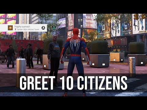 Spider-Man About Town Trophy (Greet 10 Citizens) - Marvel's Spider-Man PS4