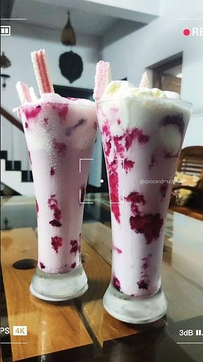 Yummy Blueberry crush shake | 3 ingredient recipe in 1 minute