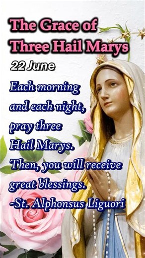 Three Hail Marys | Miracle Prayers for Mercy, Healing, Peace | 22 June