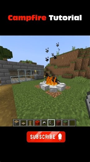 Super Easy Campfire Tutorial in Minecraft 🔥 #minecraft #minecraftshorts