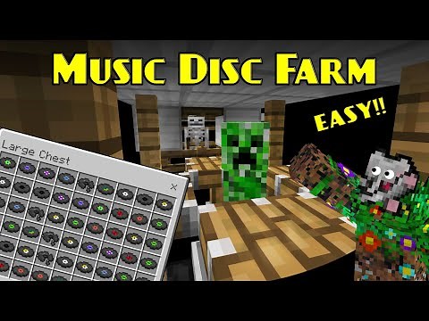 EASY Music Disc Farm | Minecraft Farm Tutorial | MCPE XBOX PS SWITCH