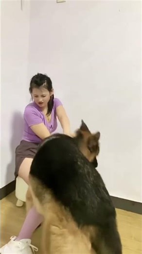 🐶大型犬秒变粘人精！这谁顶得住啊～ 每天回家都有专属'抱抱攻击'❤️ 养狗的快乐？这一刻直接拉满！#不养小狗不知道养狗的乐趣 #与狗狗的互动日常 #funny #狗狗 #美女搞笑
