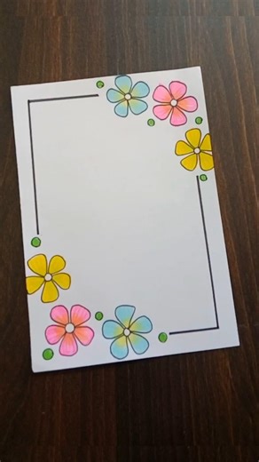 6 beautiful borderdesigns for project #schoolproject #easyborderdrawing #frontpagedesign #shortsfeed