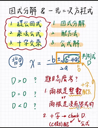 📝：看到常數項896，你配不配？ 🙋🏻‍♂️：老師我要十字交乘！ 我真心Respect你….. #會考數學 #會考複習 #國中數學 #一元二次方程式 #配方法 #因式分解 #公式解 #國二數學
