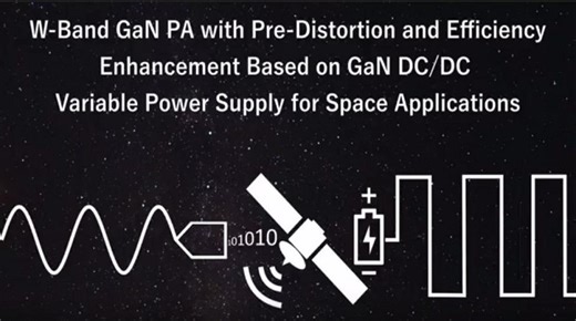 W Band GaN PA with Pre Distortion and Efficiency Enhancement Based on GaN DC/DC Variable Power Supply for Space Applications