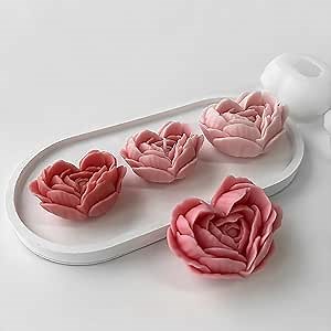 2 Pack Flower Mold 3D Flower Candle - Resin Casting Silicone Molds for Home Decor & Candle Making Wave Spiral Mold