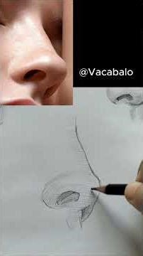 How to draw a nose from bottom view