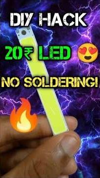 🔥 20₹ LED DIY Hack! No Soldering 😍🔥