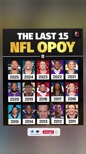 Every NFL OPOY Winner Since 2011! Who Had the Best Season? 🤔 #shorts #nfl #trendingnfl