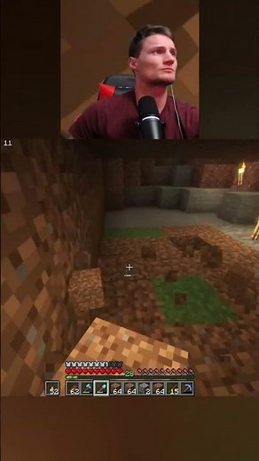 Hollow Earth! Minecraft Dirt Farm! #minecraft #minecraftmemes #gaming #minecraftcave