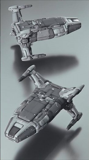 Detailed Spaceship In Blender #blender3d