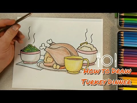 How to Draw a Turkey Dinner