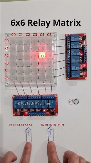6x6 Relay-Controlled LED Matrix