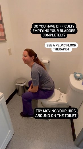 Do you have difficulty emptying your bladder completely? You can try moving your hips and pelvis around on the toilet to get the last little bit out. Want to learn more? Take my FREE bladder masterclass to learn 3 ways to decrease urine leakage. https://wsretae9.pages.infusionsoft.net/ #bladder #bladderleakage #teamnoleak #NoMoreLeaks #rechargetherapy | Recharge Therapy