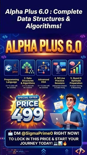 Apna College Alpha Plus Batch #dsa