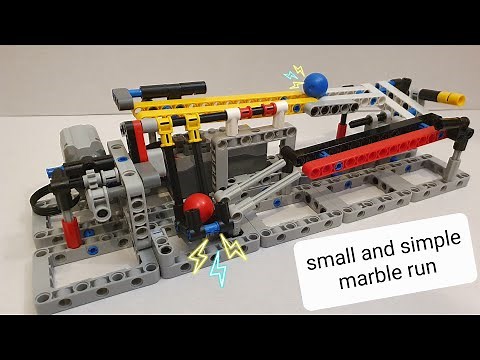 Lego Technic marble run with ball elevator (+ instructions)