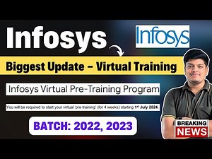 Infosys Biggest Update | Virtual Pre-Training Program | 2022-23 BATCH | Infosys Onboarding Good News