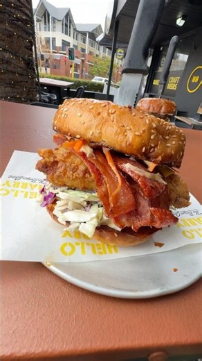 Southern Fried Chicken Burger add Bacon | Hello Harry in Subiaco