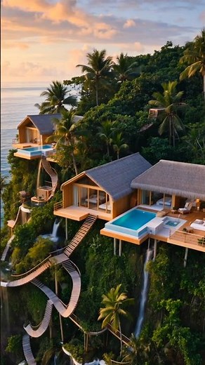 Cliffside Bamboo Retreat: Eco-Luxury with Ocean Views & Infinity Pools