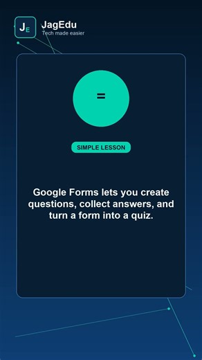 Create Simple Quizzes With Google Forms | JagEdu