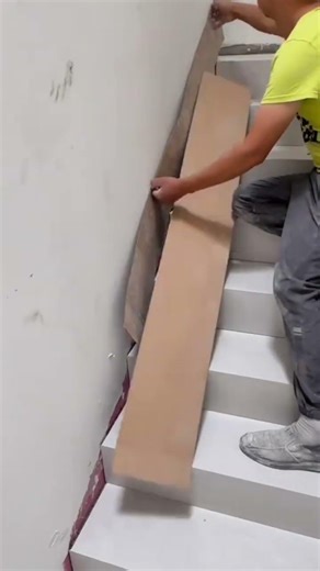 make the side of the stairs using wooden planks so that it looks neat