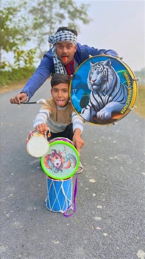 Small Size Damru And Big tiger, Dholak Unboxing #shorts