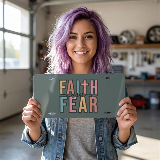 Faith Over Fear, Front License Plate, Car Accessory - Etsy