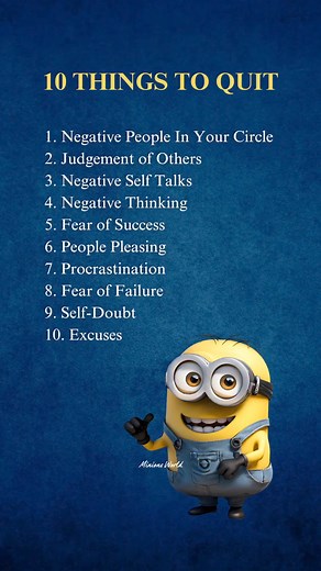 10 things to quit | Minions World