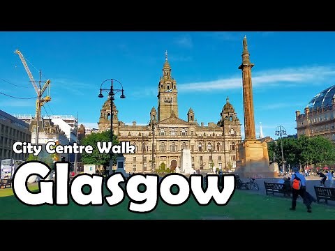 Glasgow City Centre Walk【4K】| Let's Walk 2021