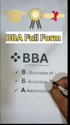 BBA Full Form | BBA | Full Form Of BBA #fullform #shortsfeed