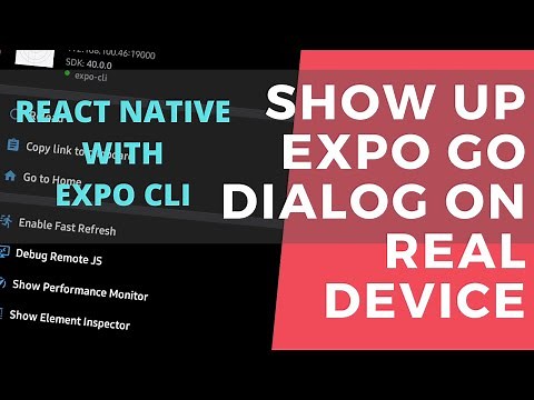 How to show expo go dialog menu on real device - React Native