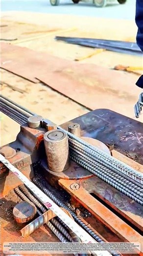 The Technique Of Bending Steel Rebar Is Highly Professional #skills #workers #machine #building