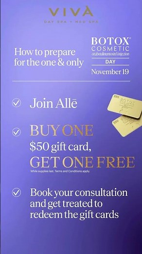 2025 Alle Botox Day Offer: Buy $50 Botox Gift Card, Get One Free